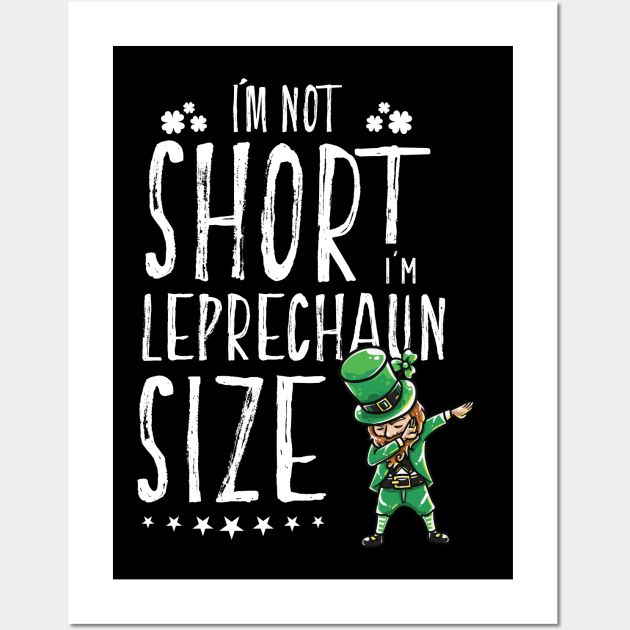 Funny Dabbing leprechaun shirt - perfect gift for St Patrick Wall Art by Pummli